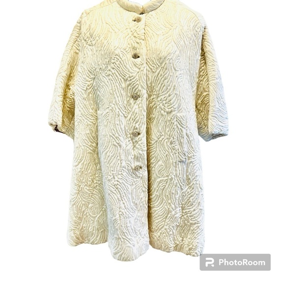 Jackets & Blazers - Vintage Jackie Kennedy inspired Embossed Dress Coat